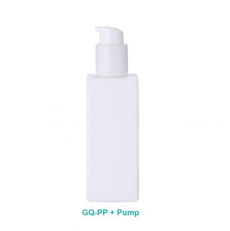 Bouteille de lotion carrée avec pompe